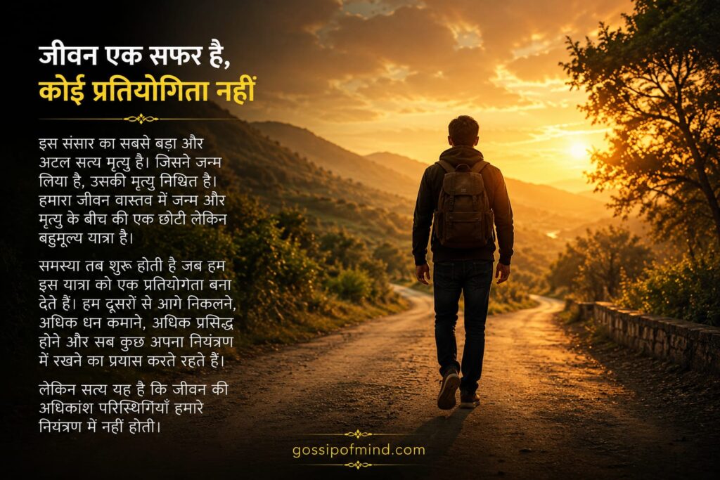 जीवन एक सफर है, कोई प्रतियोगिता नहीं