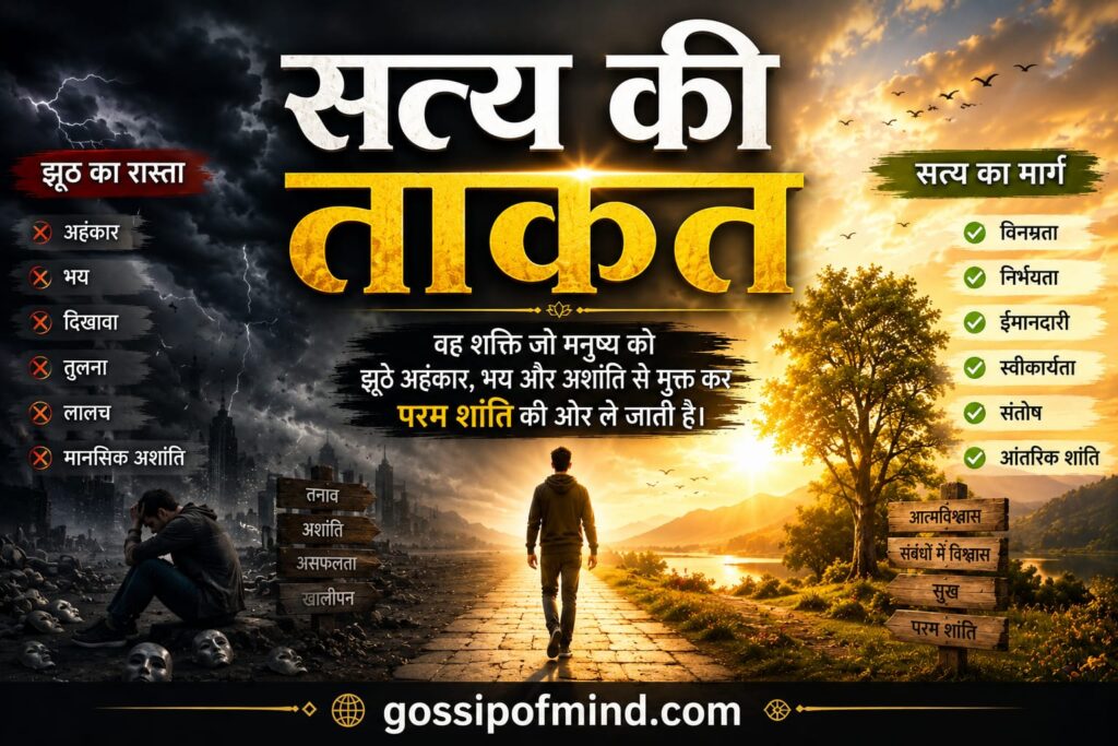 सत्य की ताकत: वह शक्ति जो मनुष्य को भीतर से मुक्त कर देती है