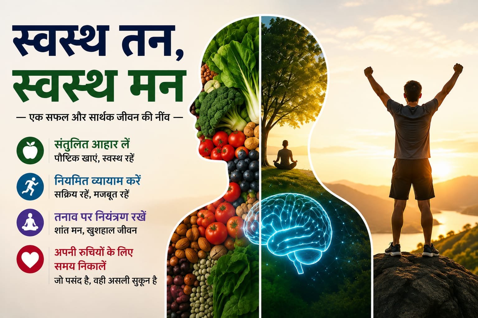 स्वस्थ तन और स्वस्थ मन, सफल एवं सार्थक जीवन की नींव