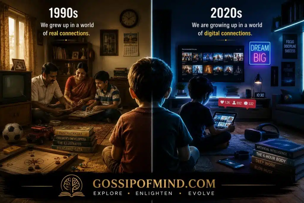 1990s real-life connections compared with 2020s digital connections in the Gen Z vs Millennials era.


